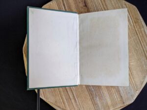 front pastedown and endpaper inside a uncommon copy of The Life and Adventures of Martin Chuzzlewit by Charles Dickens - Circa 1880's - undated