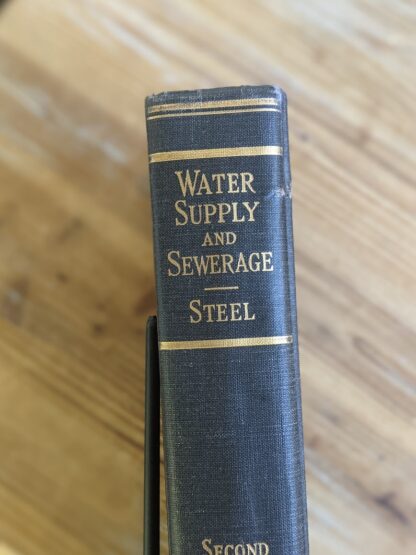 upper spine - 1947 Water Supply and Sewerage by Ernest W. Steel - second Edition