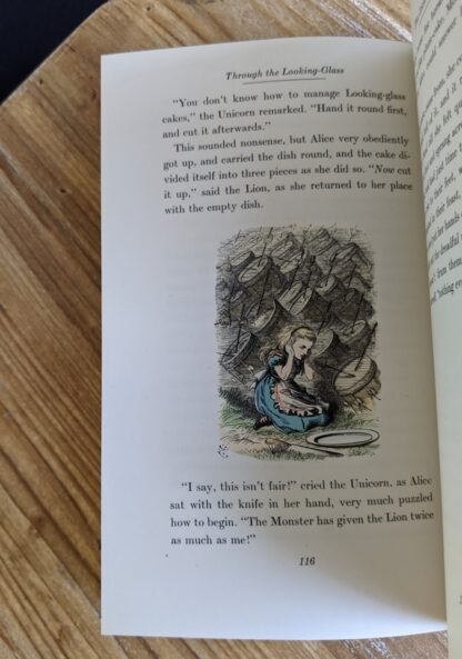 Colour illustration by John Tenniel - 1946 Through The Looking-Glass - Two Volumes - by Lewis Carroll. Published by Random House, New York - Special Edition