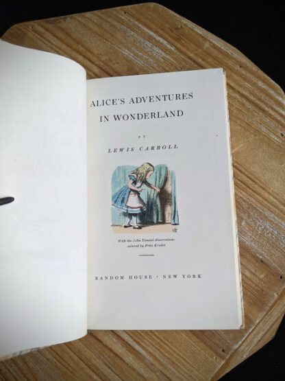 title page inside a 1946 Alice’s Adventures in Wonderland- Two Volumes - by Lewis Carroll. Published by Random House, New York - Special Edition