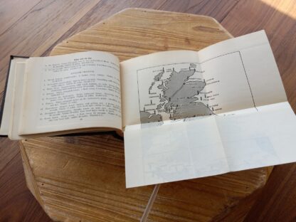 fold out map of English Channel - 1936 Ships and the Sea by Talbot-Booth - second edition