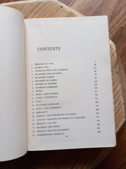 First page of Contents - 1948 Crusades In Europe by Dwight D. Eisenhower - First Edition