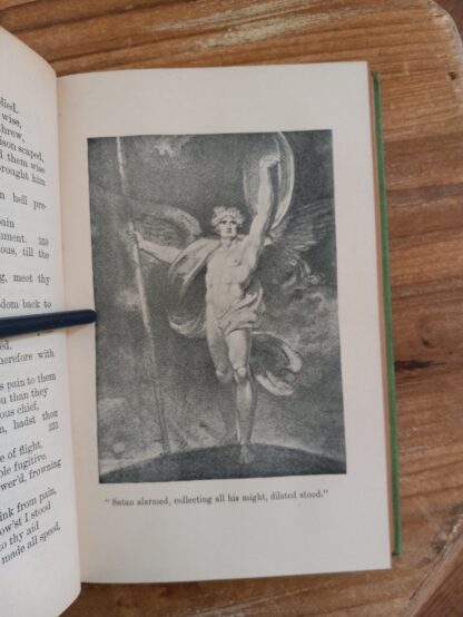 Satan illustration - circa 1890s Paradise Lost by John Milton - H.M. Caldwell co. publishers