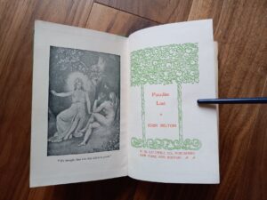 Title Page - circa 1890s Paradise Lost by John Milton - H.M. Caldwell co. publishers
