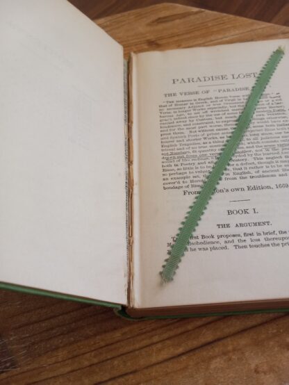 full split inside a circa 1890s Paradise Lost by John Milton - H.M. Caldwell co. publishers