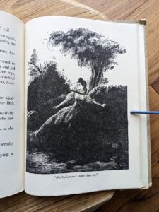 Full page illustration of the beautifully dressed princess - 1944 The New Wizard of Oz by L. Frank Baum - Illustrations by Evelyn Copelman