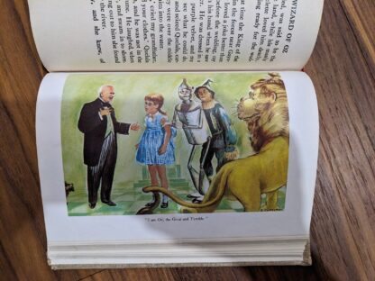 colour illustration inside a 1944 copy The New Wizard of Oz by L. Frank Baum - Illustrations by Evelyn Copelman