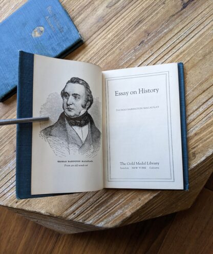 Essay on history by Thomas Babington Macaulay - Title Page - The Gold Medal Library - undated
