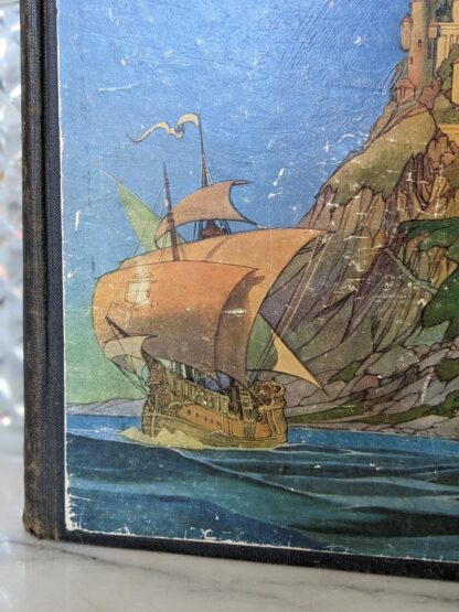 Front Cover up close - 1921 The Blue Fairy Book edited by Andrew Lang - First Edition published by David McKay Company