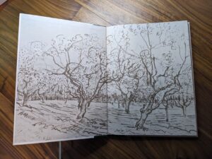 Front Pastedown and endpaper - The World of Van Gogh - Time-Life Library Art Series - circa 1960s