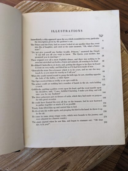 List of illustrations - 1921 The Blue Fairy Book edited by Andrew Lang - First Edition published by David McKay Company