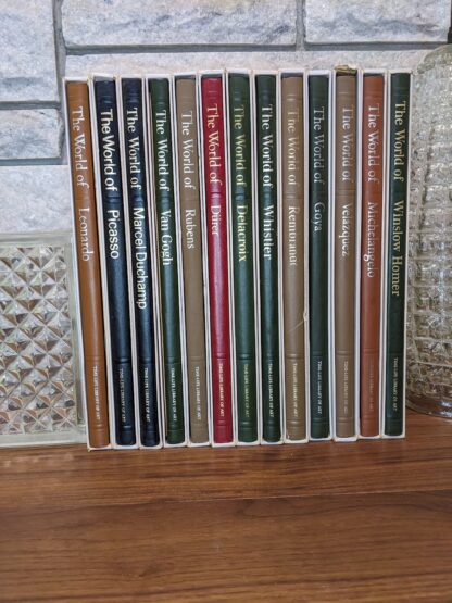 Lot of 13 Time-Life Library Art Series - circa 1960s - binding view