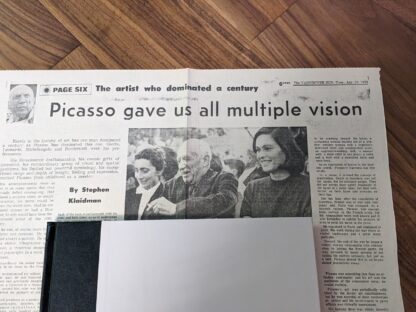 Picasso gave us all multiple vision- The World of Picasso -Time-Life Library Art Series - circa 1960s - with ephemera - The Vancouver Sun April 10 1973