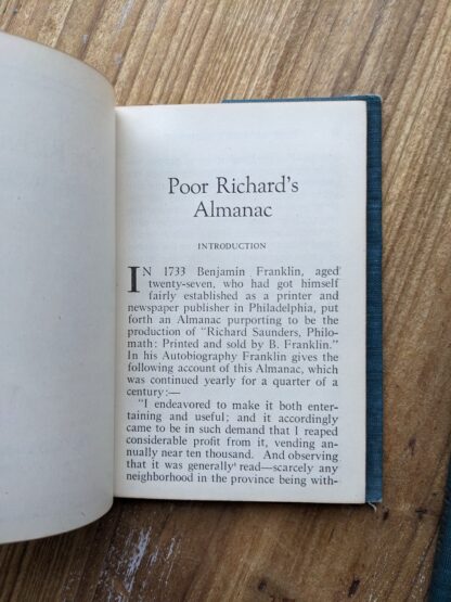 Poor richard's Almanac - first page - The Gold Medal Library - undated