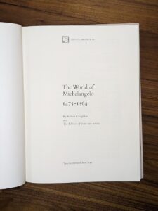 Title Page - The World of Michelangelo, 1475-1564 - Lot of 13 Time-Life Library Art Series - circa 1960s