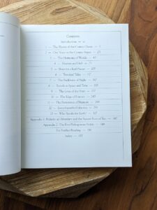 Contents page - 1980 Cosmos by Carl Sagan