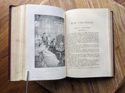 War and Peace by Count Tolstoy - Volume 1 of 2 - published by The Walter Scott Publishing Company - pages inside