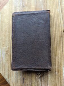back panel - scarce undated copy of The Poetical Works of Robert Burns - Limp Vellum calf leather