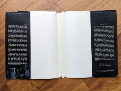 inside flaps of dustjacket - 1980 Cosmos by Carl Sagan