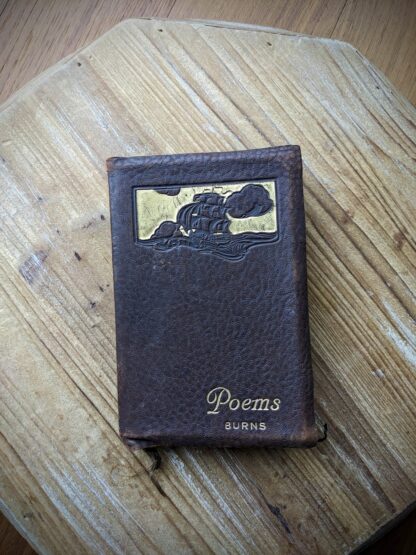 scarce undated copy of The Poetical Works of Robert Burns - Limp Vellum calf leather
