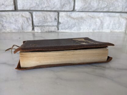 textblock view - scarce undated copy of The Poetical Works of Robert Burns - Limp Vellum calf leather