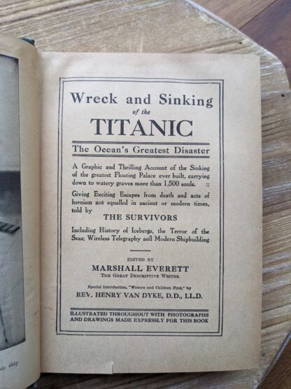 title page - 1912 Story of the Wreck of the Titanic - The Ocean's Greatest Disaster - Memorial Edition