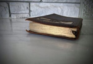 top edge of textblock - scarce undated copy of The Poetical Works of Robert Burns - Limp Vellum calf leather