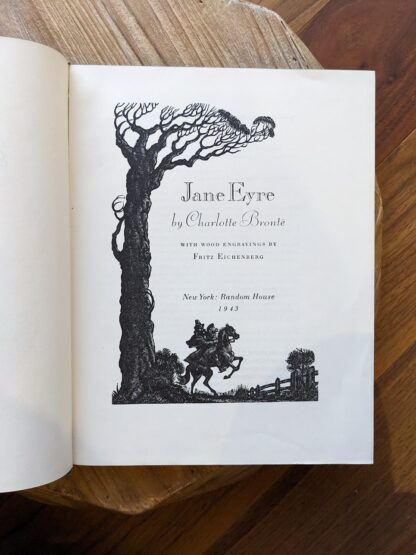 1943 Jane Eyre by Charlotte Bronte - Title Page - Random House Publishers