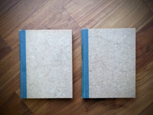 1943 book set - Wuthering Heights and Jane Eyre by Bronte sisters - Random House, New York - front panel view