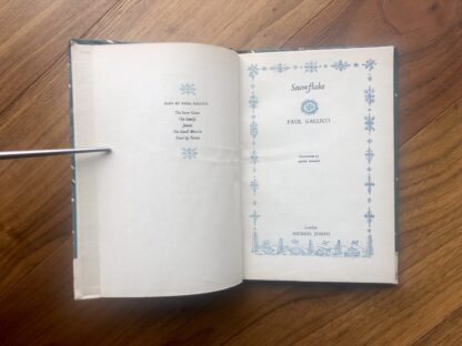 Title page - 1952 Snowflake by Paul Gallico - First Edition with dustjacket