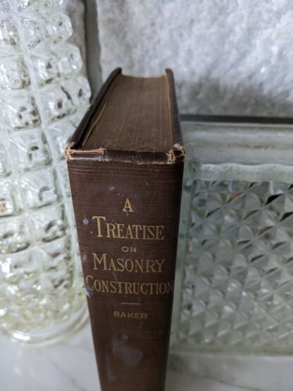 Upper edge of textblock - 1903 A Treatise on Masonry Construction by Ira O. Baker - New York, J. Wiley & Sons - Ninth Edition