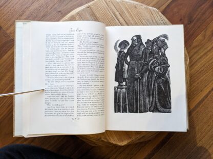 Wood Engraved illustration by Fritz Eichenberg inside a 1943 copy of Jane Eyre by Charlotte Bronte