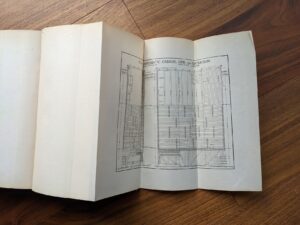 folding plate opened - caisson, crib and coffer-dam - 1903 A Treatise on Masonry Construction by Ira O. Baker - New York, J. Wiley & Sons - Ninth Edition