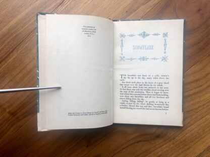 publication page - 1952 Snowflake by Paul Gallico - First Edition with dustjacket