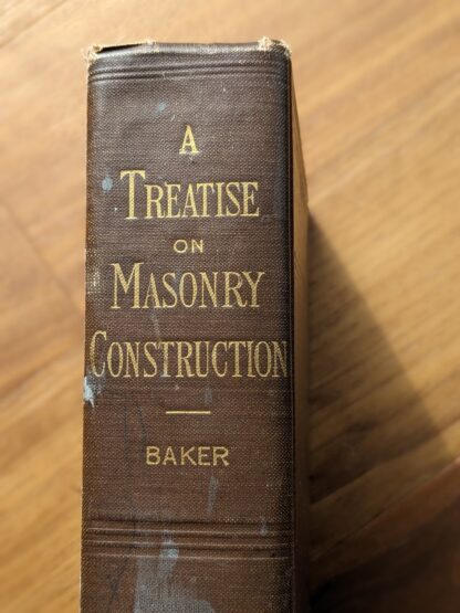 upper binding - 1903 A Treatise on Masonry Construction by Ira O. Baker - New York, J. Wiley & Sons - Ninth Edition