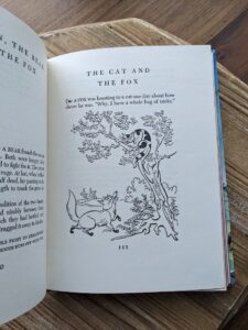 The Cat and Fox - 1978 Aesop’s Fables - Illustrated Junior Library Edition - drawings by Fritz Kredel