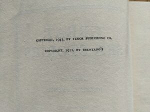 copyright up close - 1943 Great Sea Stories by Joseph L. French - Tudor Publishing Co.