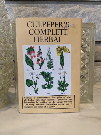 original dusjaket - pages inside - Culpeper's Complete Herbal circa 1970's - undated