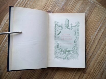 pre title - Letters, Sentences and Maxims by Philip Earl of Chesterfield - published by Henry Altemus