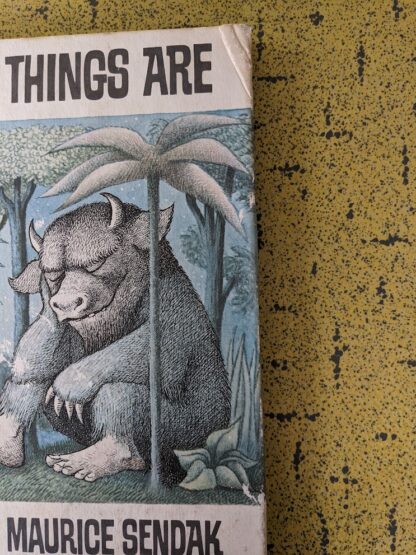 rubbing due to wear on front panel - 1963 Where the Wild Things Are by Maurice Sendak - Harper & Row Publishers - First Edition - Pre LOC number