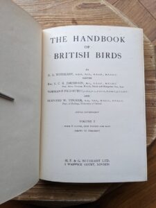 1949 The Handbook of British Birds - sixth impression - Volume 1 to 4 - title page
