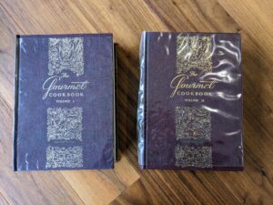 1965 The Gourmet Cook Book Volumes 1 & 2 Revised Ed First Printing - boxed set - front panel view