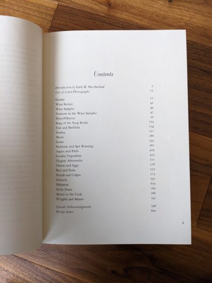 Contents of Volume 2 - 1965 The Gourmet Cook Book Volumes 1 & 2 Revised Ed First Printing - boxed set