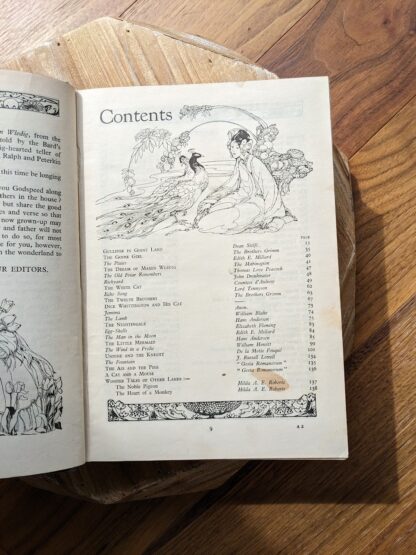 Contents page 1 of 4 - 1934 The Golden Wonder Book edited by Crossland and Parrish - Collins' Clear-Type Press