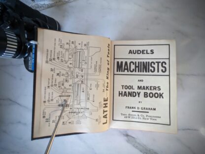 Title page - 1956 Audels Machinists And Tool Makers Handy Book By Frank D Graham