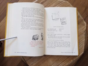 Crease on page 21 - Pooh Coloring Book - 1971 The Pooh Party Book by A.A Milne & Virginia H. Ellison
