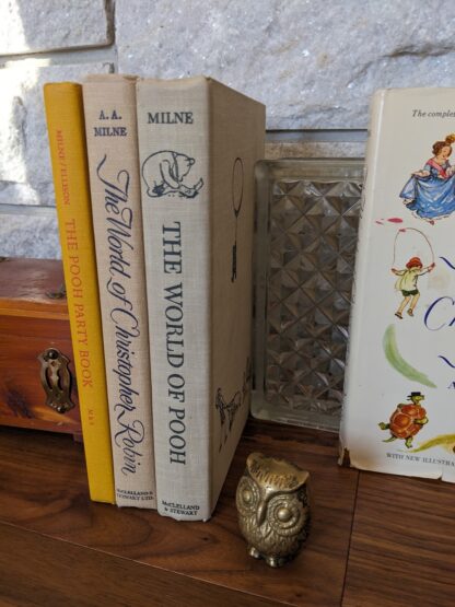 Spine view - Winnie the Pooh Lot - 1957 The World of Pooh - The Pooh Party Book & THe World of Christopher Robin - Circa 70s