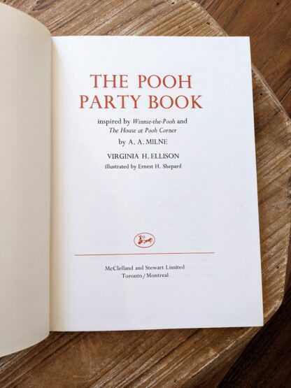 Title page - 1971 The Pooh Party Book by A.A Milne & Virginia H. Ellison - Illustrated by Ernest H. Shepard - First Edition