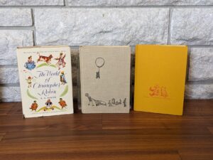 Winnie the Pooh Lot - 1957 The World of Pooh - The Pooh Party Book & THe World of Christopher Robin - Circa 70s - Front panel view