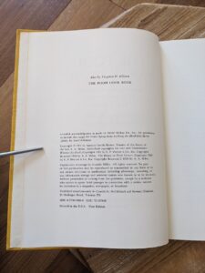 copyright page - 1971 The Pooh Party Book by A.A Milne & Virginia H. Ellison